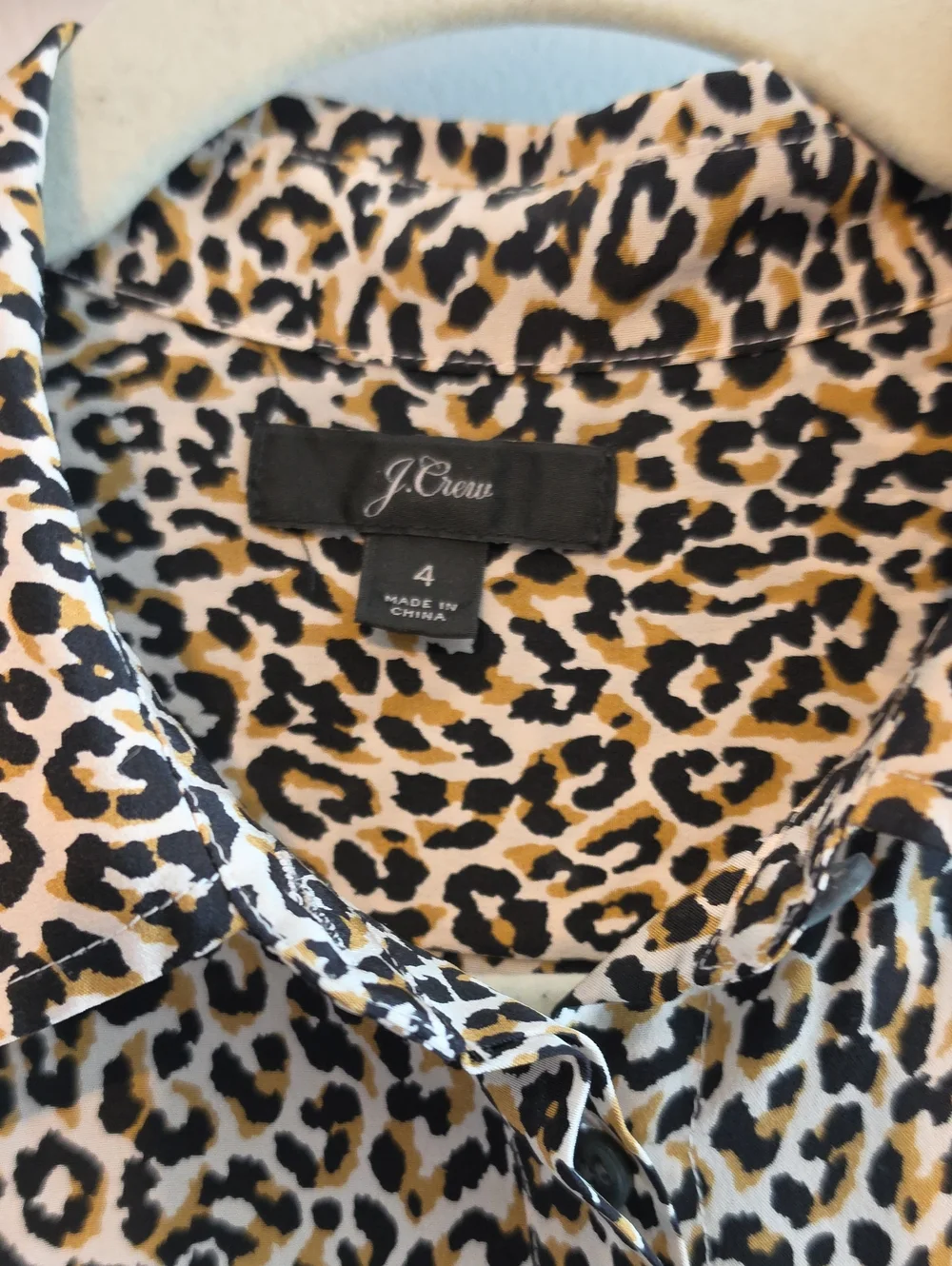 J. Crew Silk Leopard Blouse Size 4